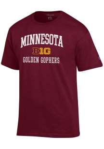 Champion Minnesota Golden Gophers Maroon Big Ten Jersey Short Sleeve T Shirt