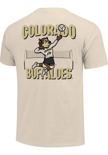 Colorado Buffaloes Youth Natural Mascot Volleyball Net Short Sleeve T-Shirt
