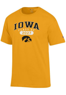 Champion Iowa Hawkeyes Gold Class of 2027 Jersey Short Sleeve T Shirt