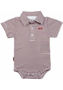 Virginia Tech Hokies Baby Maroon Carson Short Sleeve One Piece Polo