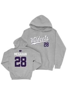 Shea McGahan K-State Wildcats Mens Grey NIL Script Player Hood