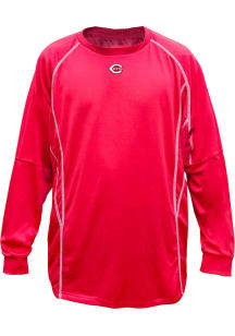 Cincinnati Reds Mens Red Patch Big and Tall Crew Sweatshirt