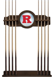 Rutgers Scarlet Knights Solid Wood Cue Rack Pool Table