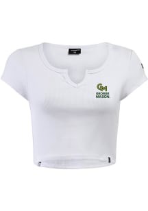 Hype and Vice George Mason University Womens White Cali Short Sleeve T-Shirt