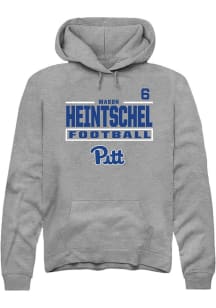 Mason Heintschel Pitt Panthers Mens Graphite Football NIL Stacked Box Player Hood