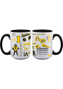 Iowa Hawkeyes Loco 2 Pack Inner Color Ceramic Mug - White