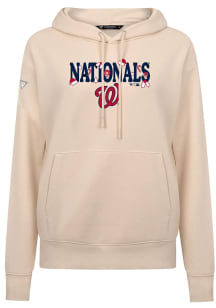 Levelwear Washington Nationals Womens Brown Adorn Festive Hooded Sweatshirt