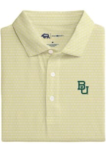 Onward Reserve Baylor Bears Mens Gold Square Geoprint Short Sleeve Fashion Polo