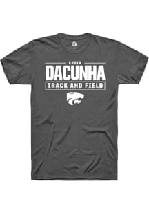 Croix DaCunha K-State Wildcats Dark Grey NIL Stacked Box Short Sleeve Player T Shirt