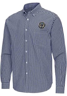 Antigua Philadelphia Union Mens Navy Blue Ellis Long Sleeve Dress Shirt
