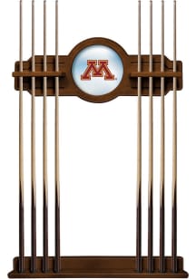 Minnesota Golden Gophers Solid Wood Cue Rack Pool Table