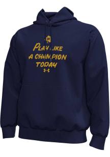 Under Armour Notre Dame Fighting Irish Mens Navy Blue Slogan Long Sleeve Hoodie