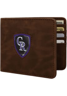 Colorado Rockies Shield Mens Bifold Wallet