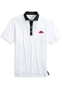 Johnnie O Arkansas Razorbacks Mens Crimson Ramos Vault Hog Short Sleeve Fashion Polo
