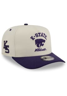 New Era K-State Wildcats Arched 9FIFTY A Frame Adjustable Hat - Ivory