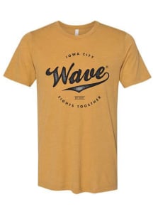 Iowa Hawkeyes Gold Wave Short Sleeve T Shirt