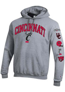 Champion Cincinnati Bearcats Mens Grey Evolution Long Sleeve Hoodie