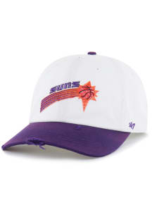 47 Phoenix Suns Hardwood Classics Worn Script Clean Up Adjustable Hat - White