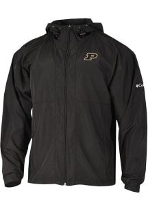 Columbia Purdue Boilermakers Mens Black Prodigy Light Weight Jacket