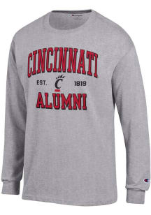 Champion Cincinnati Bearcats Grey Est Alumni Jersey Long Sleeve T Shirt