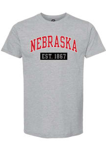 Summit Sportswear Nebraska Graphite EST 1867 Short Sleeve Fashion T Shirt