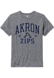 Akron Zips Grey All American Oversized Number One Short Sleeve T Shirt