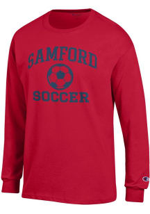 Champion Samford University Bulldogs Red Soccer Jersey Long Sleeve T Shirt