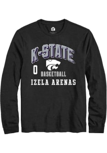 Izela Arenas K-State Wildcats Black NIL Arch Logo Long Sleeve Player T Shirt