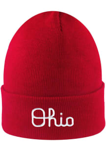 LogoFit Ohio State Buckeyes Red South Pole Mens Knit Hat