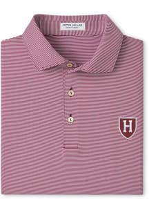 Peter Millar Harvard Crimson Mens Maroon Jubilee Short Sleeve Fashion Polo