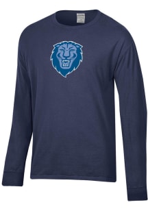 ComfortWash Columbia College Cougars Navy Blue Garment Dyed Long Sleeve T Shirt