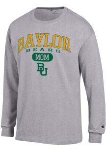 Champion Baylor Bears Grey Pill Box Mom Jersey Long Sleeve T Shirt