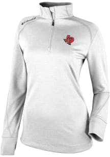 Columbia Texas Tech Red Raiders Womens White Heat Seal Omni Wick Shotgun 2.0 Qtr Zip