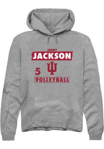Audrey Jackson Indiana Hoosiers Mens Grey NIL Striped Player Hood