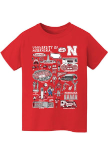 Vive La Fete Nebraska Cornhuskers Youth Red Impressions Short Sleeve T-Shirt