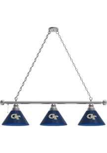 GA Tech Yellow Jackets 3 Shade Silver Billiard Lamp