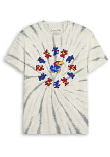 Class Trip Kansas Jayhawks White Grateful Dead Circle Bears Tie Dye Short Sleeve Fashion T Shirt