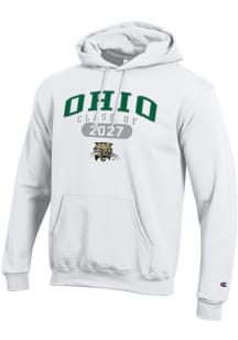 Champion Ohio Bobcats Mens White Pill Class of 2027 Powerblend Long Sleeve Hoodie