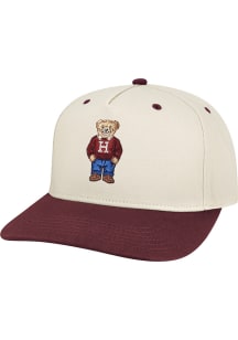 Legacy Harvard Crimson Bear in Crewneck Heritage Adjustable Hat - Natural