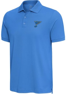 Antigua St Louis Blues Mens Light Blue Nobel Short Sleeve Polo