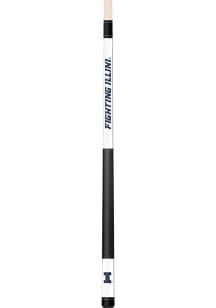 Illinois Fighting Illini White Laser Pool Cue