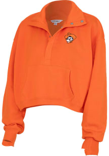 Oklahoma State Cowboys Womens Orange Powerhouse Qtr Zip