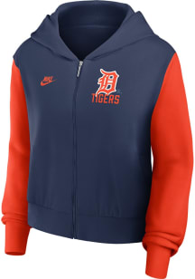 Nike Detroit Tigers Womens Navy Blue Cooperstown Long Sleeve Full Zip Jacket