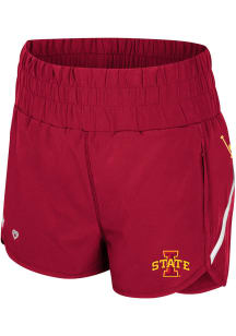 Colosseum Iowa State Cyclones Womens Cardinal Red Levitation Shorts