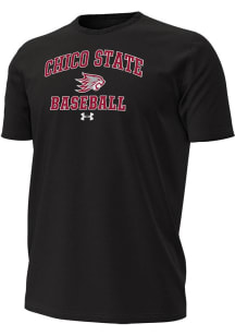 Under Armour CSU Chico Wildcats Black Baseball Performance Short Sleeve T Shirt