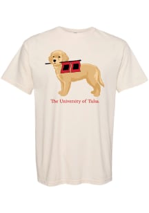 Summit Sportswear Tulsa Golden Hurricane Ivory Pigment Dyed Short Sleeve Fashion T Shirt