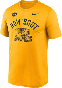 Nike Iowa Hawkeyes Gold Mantra Short Sleeve T Shirt
