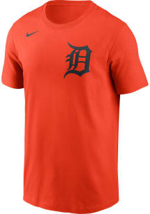 Nike Detroit Tigers Orange Alternate Wordmark Short Sleeve T Shirt