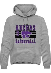 Izela Arenas K-State Wildcats Mens Grey NIL Striped Player Hood