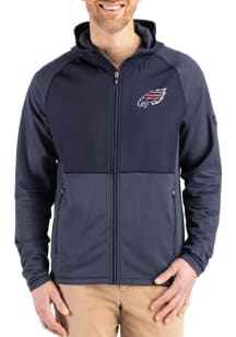 Cutter and Buck Philadelphia Eagles Mens Navy Blue Americana Peshastin Long Sleeve Full Zip Jacket